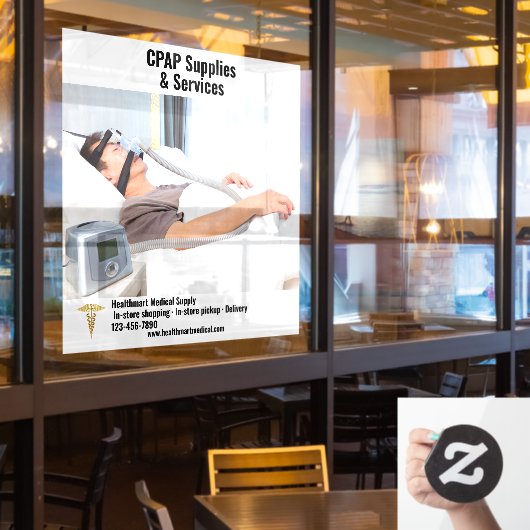 Anpassung der CPAP-Lieferungen an den medizinische Fensteraufkleber (Restaurantfenster)