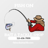 Anpassung der Fischfanggeschäfte und des Handlungs Fensteraufkleber (Blatt)