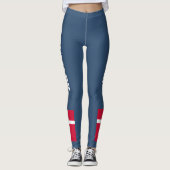 Anpassung der Flagge des Landes Dänemark Leggings (Vorderseite)