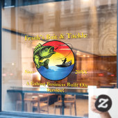 Anpassung der Front für den Fischfang Fensteraufkleber (Café-Fenster)