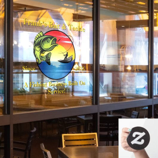 Anpassung der Front für den Fischfang Fensteraufkleber (Restaurantfenster)