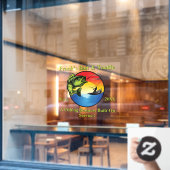 Anpassung der Front für den Fischfang Fensteraufkleber (Café-Fenster)