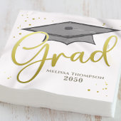 Anpassung der Gold Script Graduation Party Serviette