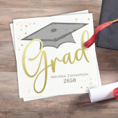 Anpassung der Gold Script Graduation Party Serviette