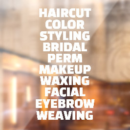 Anpassung der Liste der Wellness-Center im Friseur Fensteraufkleber