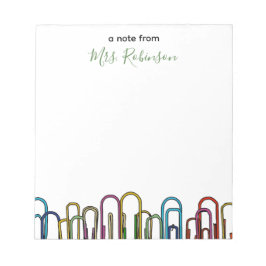 Anpassung der Papierklammer für den Lehrer Notizblock