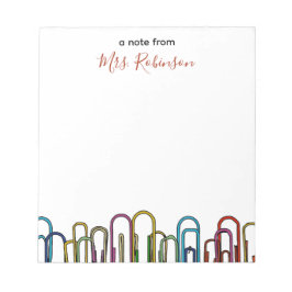 Anpassung der Papierklammer für den Lehrer Notizblock