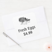Anpassung der Preiskennzeichnungen für frisches Ei Quadratischer Aufkleber (Umschlag)