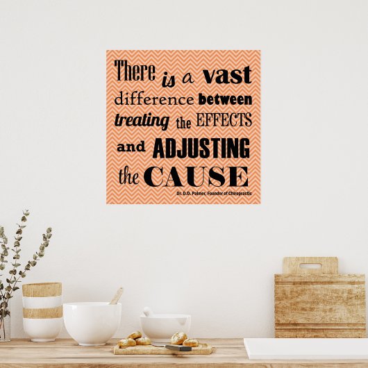 Anpassung der Ursache Chiropraktisches Zitat-Poste Poster (Küche)