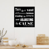 Anpassung der Ursache Chiropraktisches Zitat-Poste Poster (Küche)