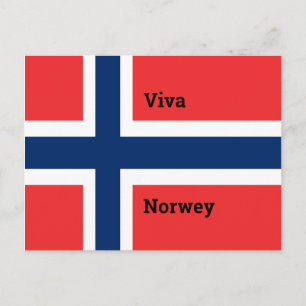Anpassung der Wiva Norwegen-Flagge Postkarte