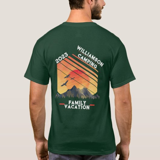 Anpassung des Familienurlaubs mit individueller Ak T-Shirt (Rückseite)