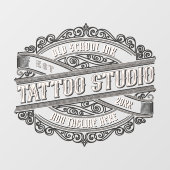 Anpassung des Old School Ink Tattoo Shop Fensteraufkleber (Blatt)