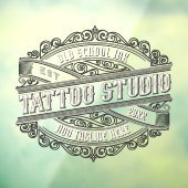 Anpassung des Old School Ink Tattoo Shop Fensteraufkleber (Blatt 3)
