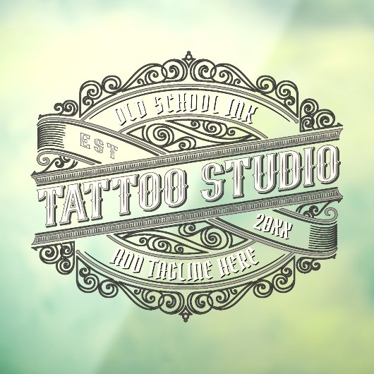 Anpassung des Old School Ink Tattoo Shop Fensteraufkleber (Blatt 3)