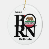 Anpassung GEBOREN Huntington Beach California Keramik Ornament (Links)