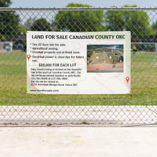 Anpassung Land Lot Property For Sale Logo Agent Banner