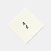 Anpassung mit Namen, Text minimalistisch schwarzen Serviette (Ecke)