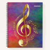 Anpassung und Personalisierung von Gold-Musiknote Notizblock (Vorderseite)