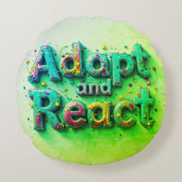 Anpassung und Reaktion Rundes Kissen