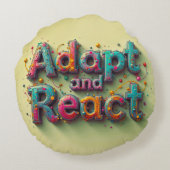 Anpassung und Reaktion Rundes Kissen (Rückseite)