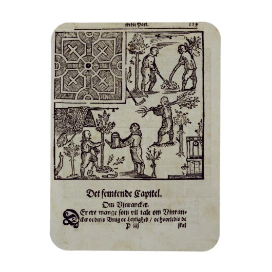 Anpflanzen von Bäumen, aus dem "Holländischen Gart Magnet (Vertikal)