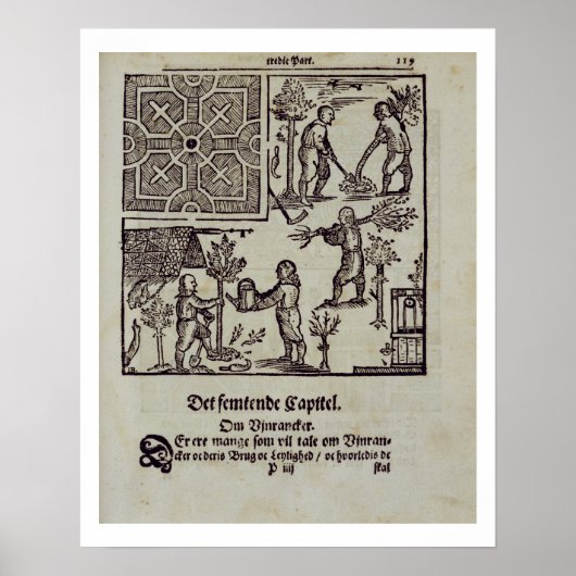 Anpflanzen von Bäumen, aus dem "Holländischen Gart Poster (Vorne)