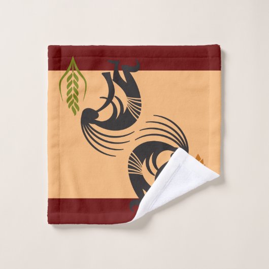 Anpflanzung der Samen Springtime Kokopelli Badhandtuch Set (Waschlappen)