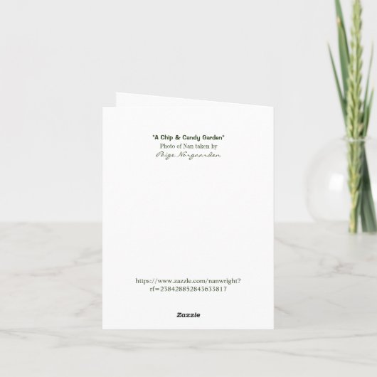 Anpflanzung eines Gartens von Chips 'n Candy Card Karte (Rückseite)