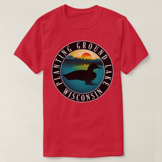 Anpflanzung Ground Lake Wisconsin Loon T-Shirt (Design vorne)