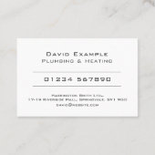 Anpflanzung und Heizung mit Illustration Visitenkarte (Rückseite)