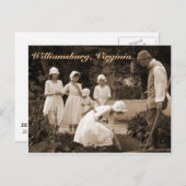 Anpflanzung von Saatgut in Kolonial-Williamsburg Postkarte (Vorne/Hinten)