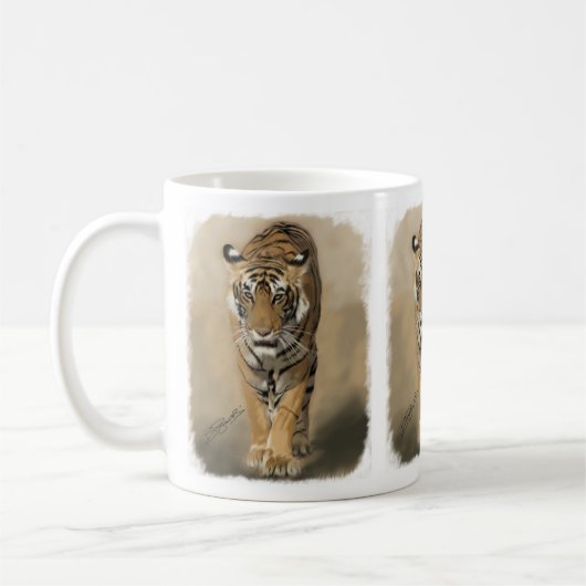 Anpirschende Tigress Tasse (Links)