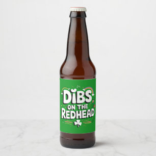 Anrecht auf die Rothaarige Lustiger St. Patrick's  Bierflaschenetikett