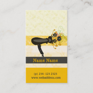 Anreden des Salons Hairdryer BlowDryer Terminkarte