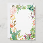 Anregung für eine sukkulente geometrische Frame Ba Einladung (Rückseite)