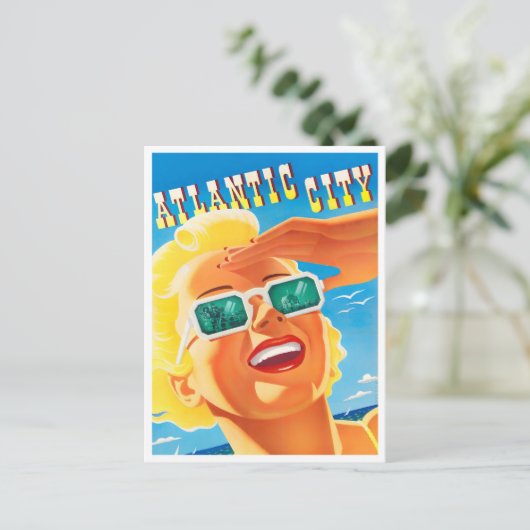 Anreise nach Atlantik Postkarte (Stehend Vorderseite)