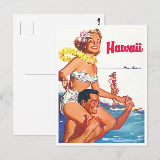 Anreise nach Hawaii Postkarte (Vorne/Hinten)