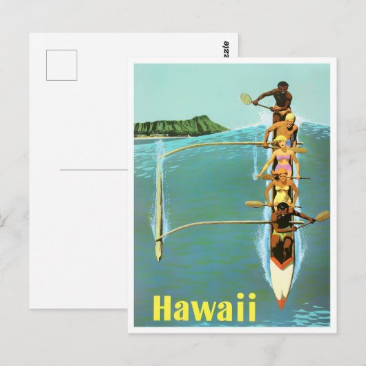 Anreise nach Hawaii Postkarte (Vorne/Hinten)