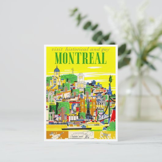 Anreise nach Montreal Postkarte (Stehend Vorderseite)