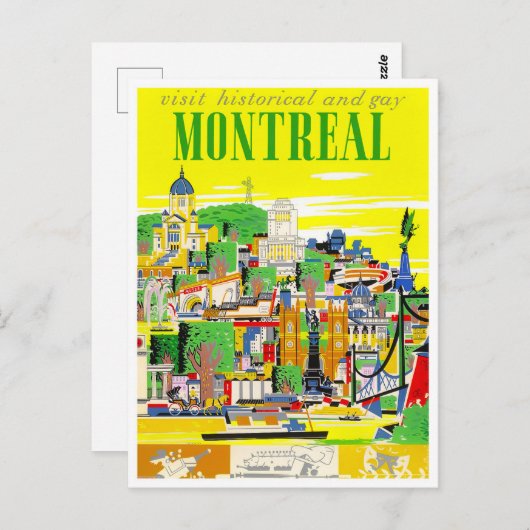 Anreise nach Montreal Postkarte (Vorne/Hinten)