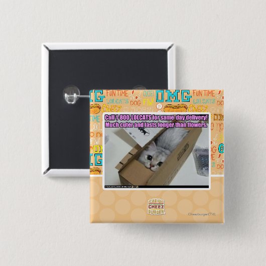 Anruf 1-800-LOLCATS Button (Vorne & Hinten)