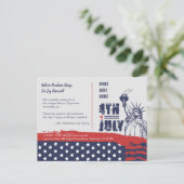 Anruf der Freiheit zum 4. Juli Einladungspostkarte (Stehend Vorderseite)