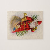 Anruf des Vintagen Weihnachtsmanns Puzzle (Horizontal)