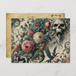 Anruf in die Nachtgalerie - Gotisch Viktorianisch Feiertagspostkarte