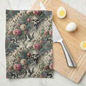 Anruf in die Nachtgalerie - Gotisch Viktorianisch Geschirrtuch (Viertel Falte)