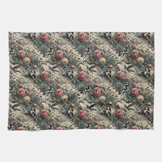 Anruf in die Nachtgalerie - Gotisch Viktorianisch Geschirrtuch (Horizontal)