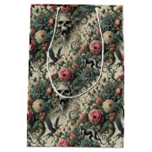 Anruf in die Nachtgalerie - Gotisch Viktorianisch Mittlere Geschenktüte (Rückseite)