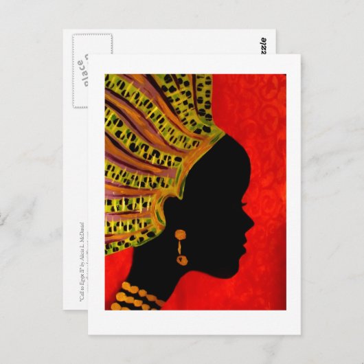 Anruf nach Ägypten II Postkarte von Alicia L. McDa (Vorne/Hinten)