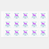 Anruf oder Text 988 Warten Sie nicht Etiketten (Blatt)